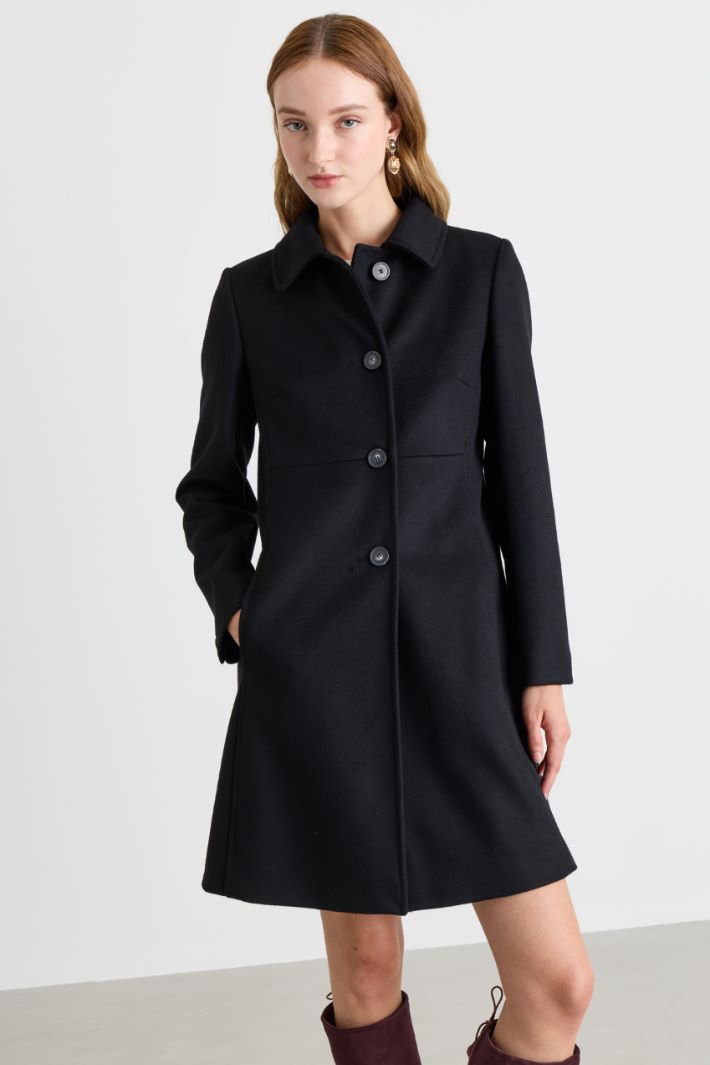 Cappotto in drap - NERO - Intrend - 2