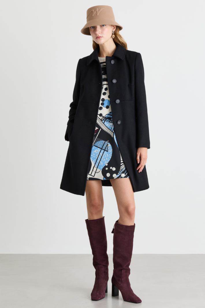 Cappotto in drap - NERO - Intrend