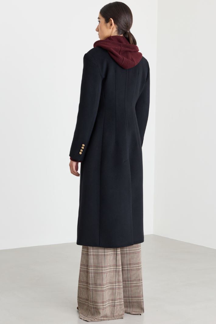 Cappotto sfiancato in drap - BLU - Intrend - 4