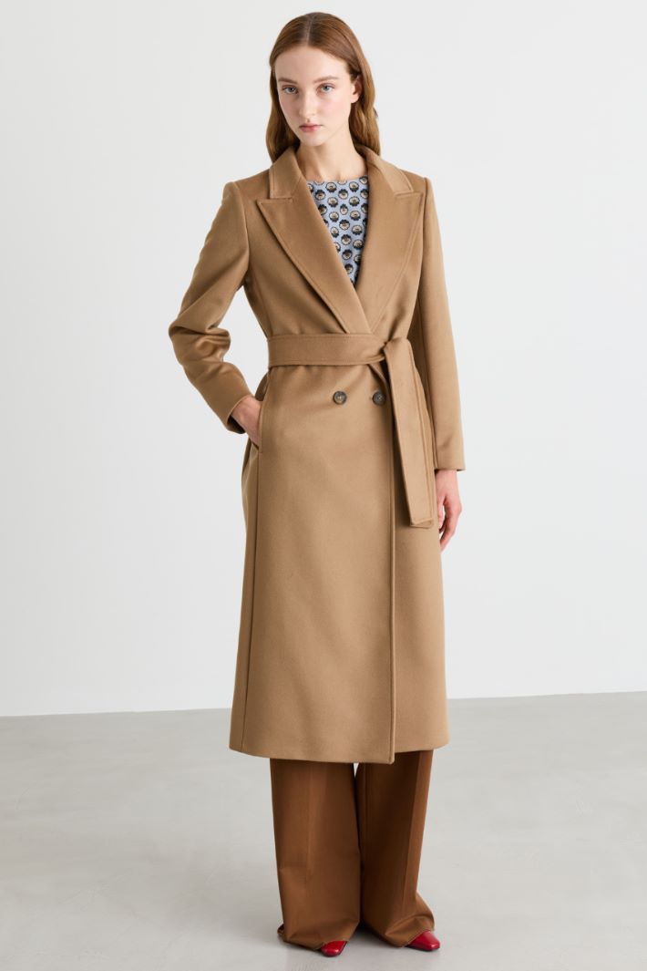 Cappotto doppiopetto con cintura - CAMMELLO - Intrend - 2