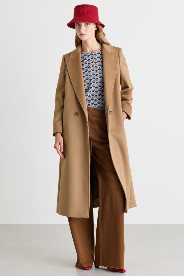Cappotto doppiopetto con cintura - CAMMELLO - Intrend