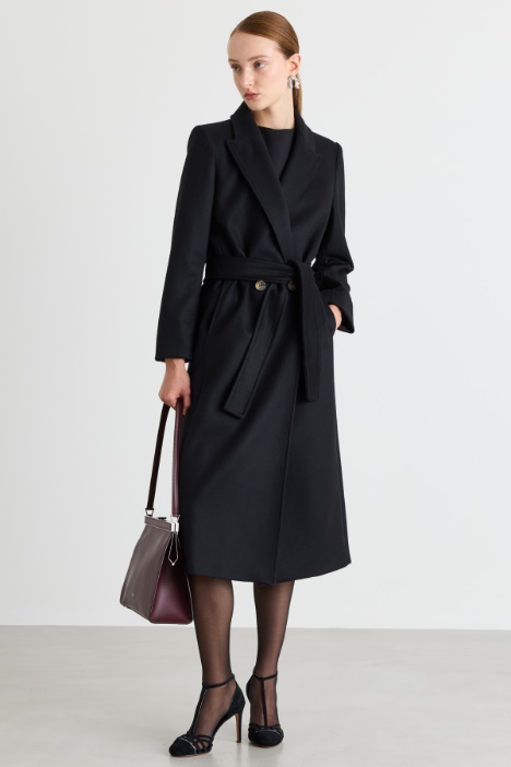 Belted double-breasted coat - Intrend