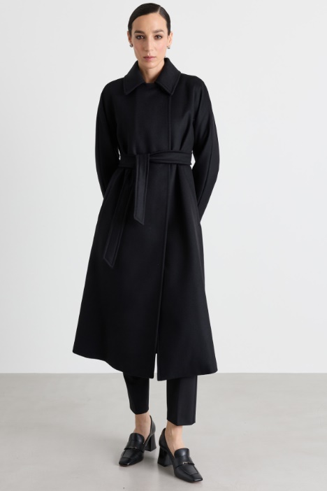 Cappotto lungo in drap