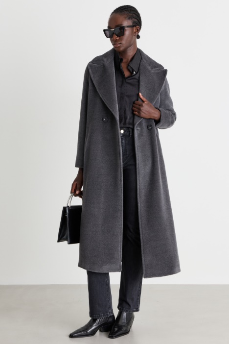 Oversized-Lapel Coat - Intrend
