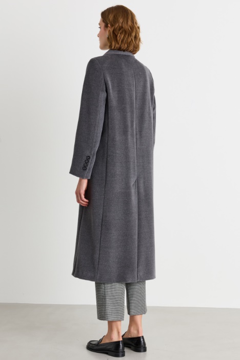 Cappotto over in beaver di lana