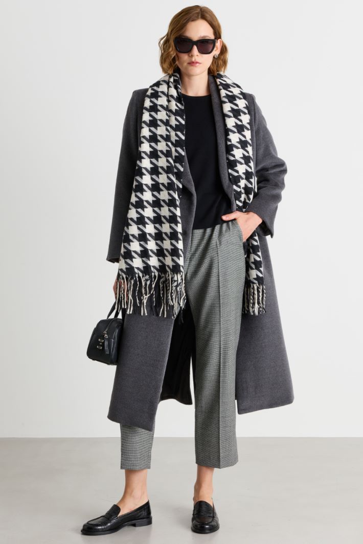 Oversized beaver wool coat - GREY - Intrend