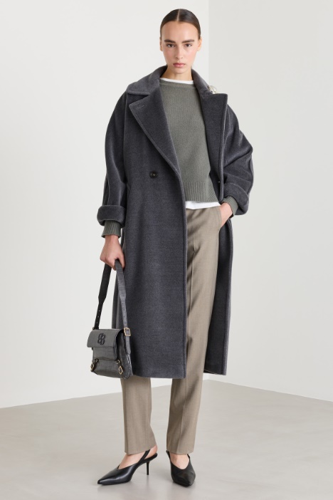 Double-breasted beaver coat - Intrend