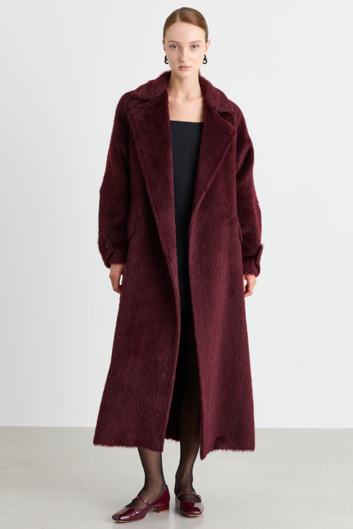 Cappotto lungo doppiopetto - BORDEAUX - Intrend - 2