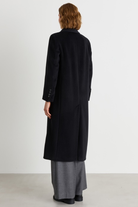Cappotto over in beaver di lana