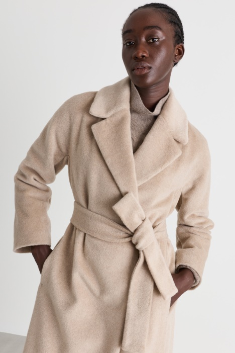 Cappotto in beaver di misto lana