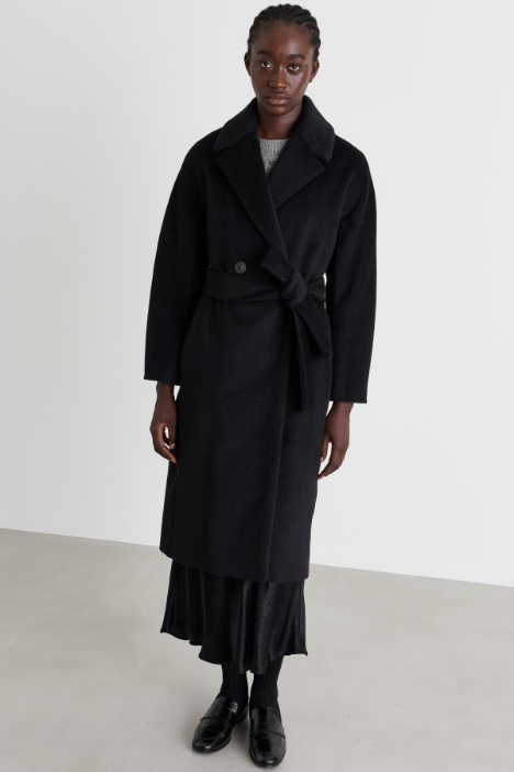 Cappotto in beaver di misto lana
