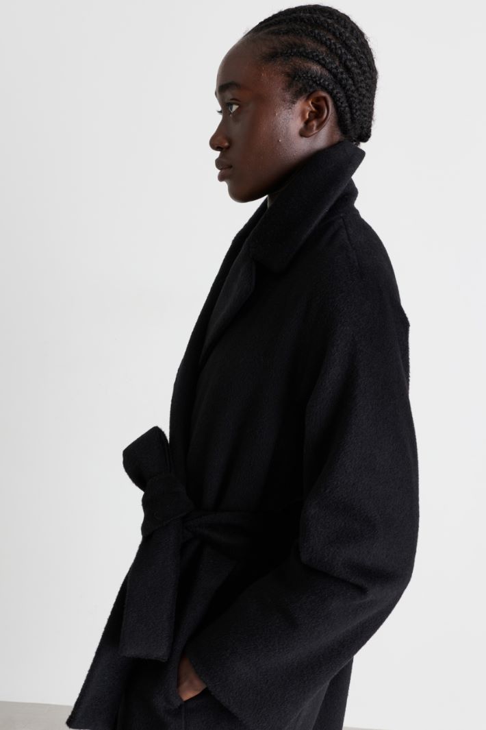 Cappotto in beaver - NERO - Intrend - 3