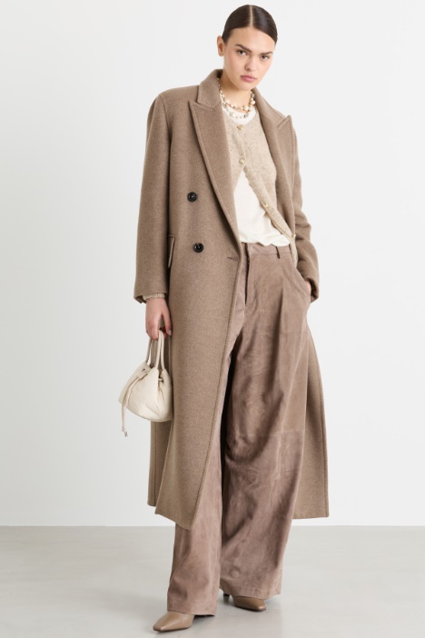 Double-breasted cashmere coat - Intrend