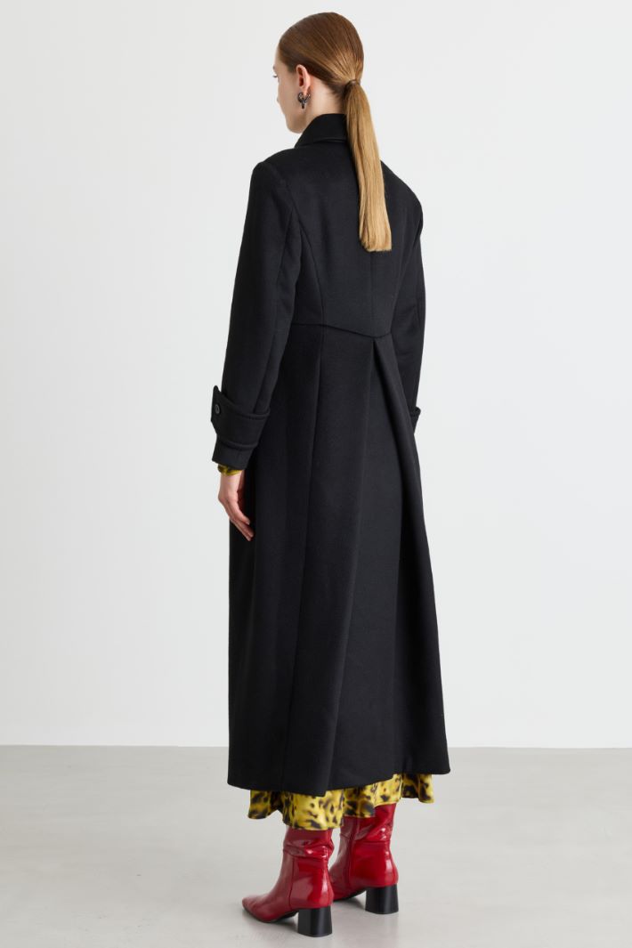 Cappotto in doppio drap - NERO - Intrend - 4
