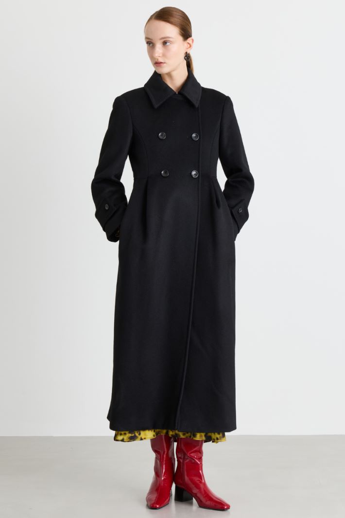 Cappotto in doppio drap - NERO - Intrend - 2