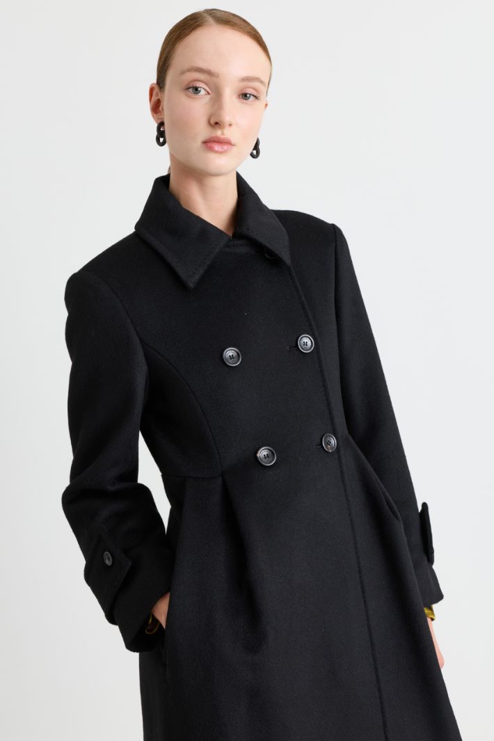 Cappotto in doppio drap - NERO - Intrend - 3