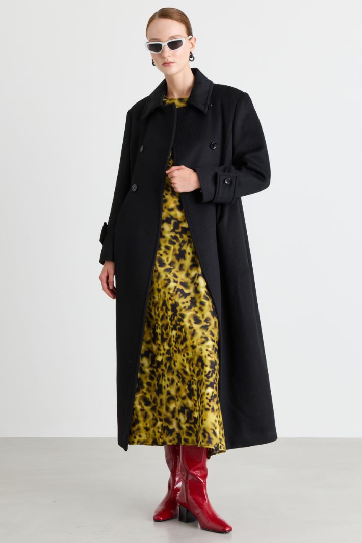 Cappotto in doppio drap - NERO - Intrend