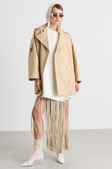 Trench croisé en gabardine déperlante - Intrend