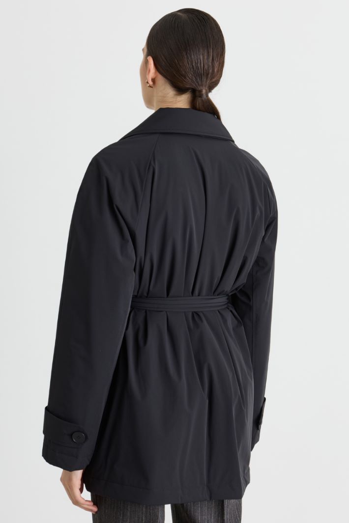 Padded trench coat - NEGRO - Intrend - 4