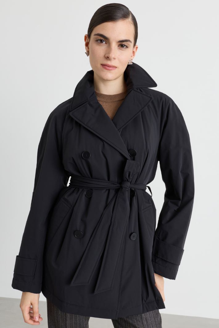 Padded trench coat - NEGRO - Intrend - 2