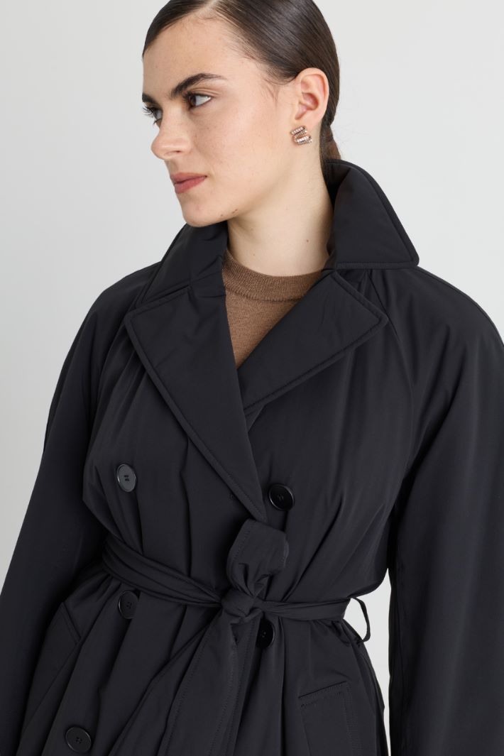 Padded trench coat - NEGRO - Intrend - 3