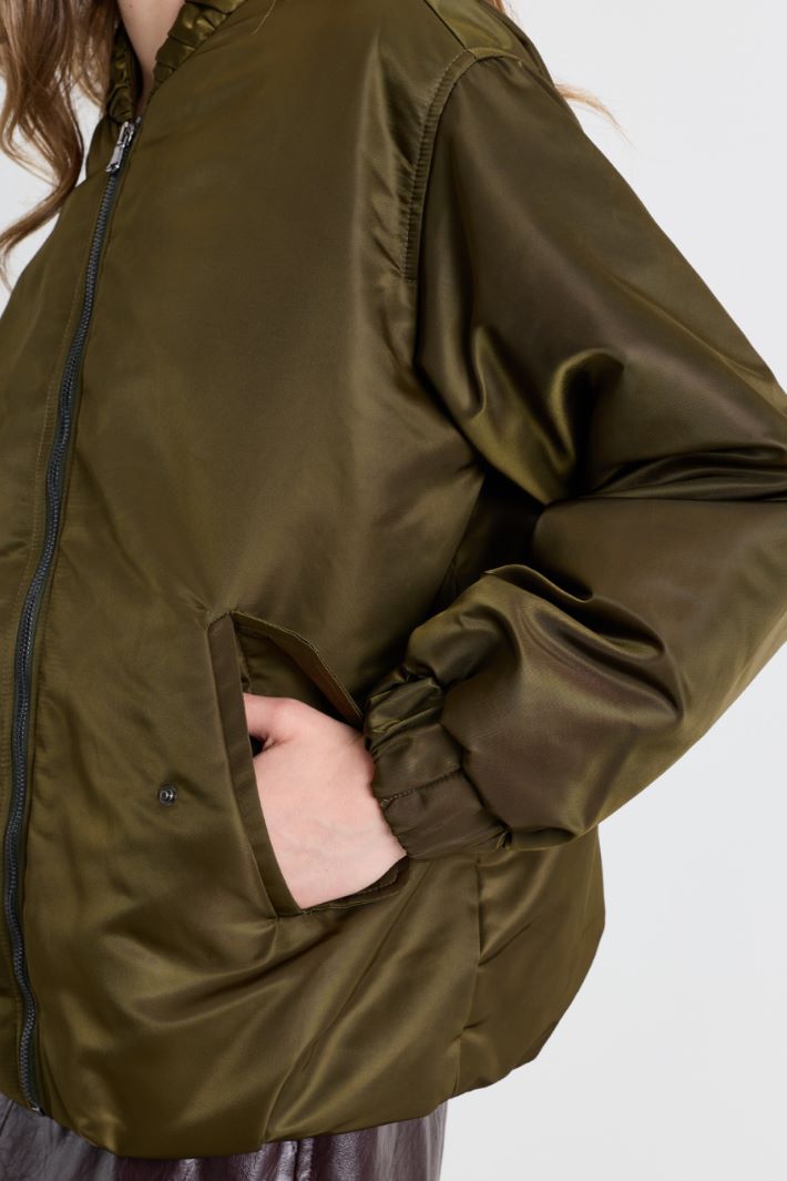 Technical Bomber Jacket - GREEN - Intrend - 3