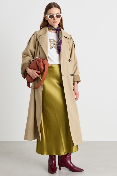 Water-repellent gabardine trench coat - Intrend