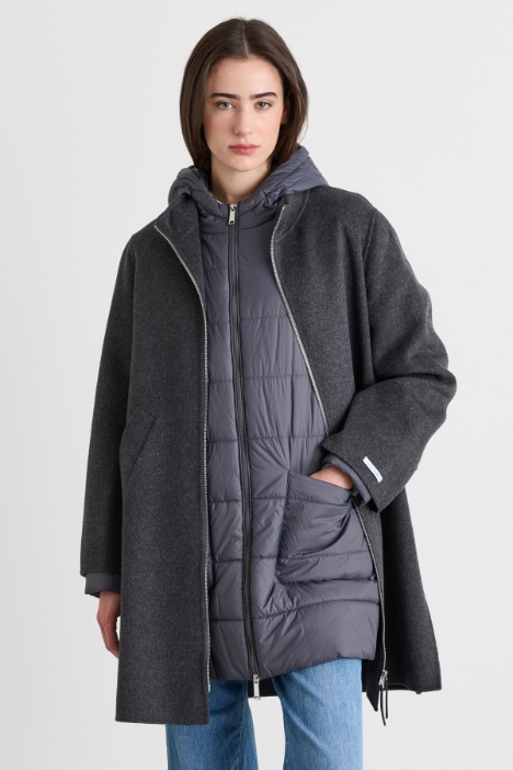 Cappotto con imbottitura staccabile