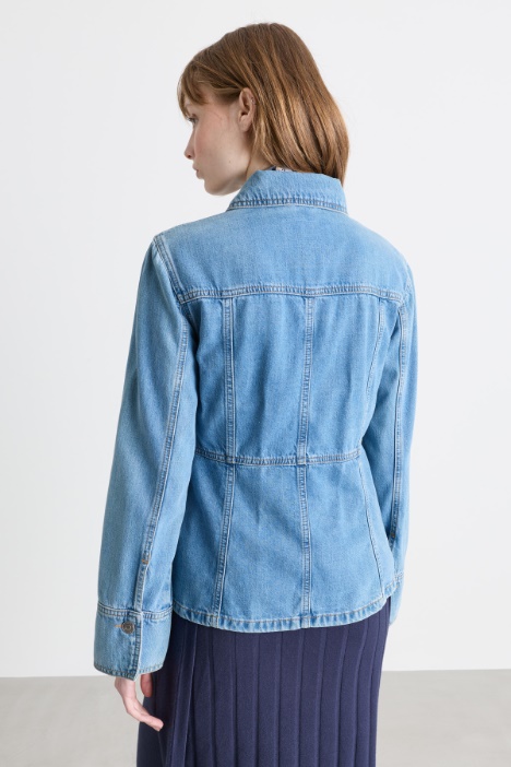 Giacca in jeans con impunture
