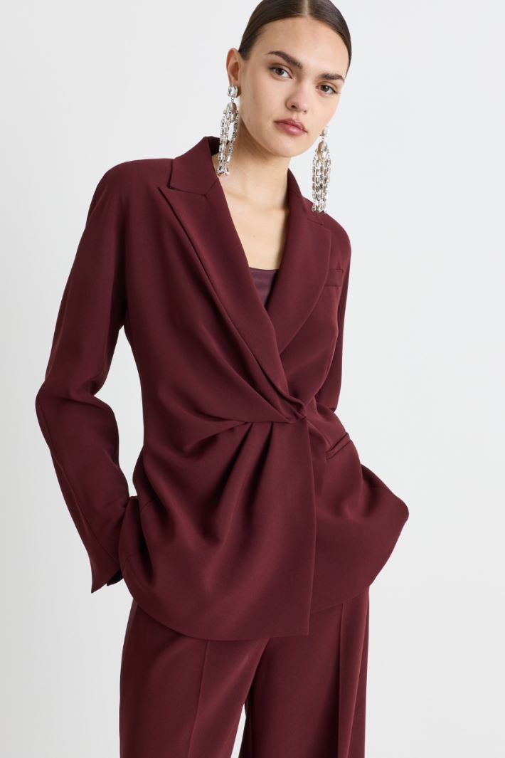 Wrap cady jacket - BORDEAUX - Intrend - 2