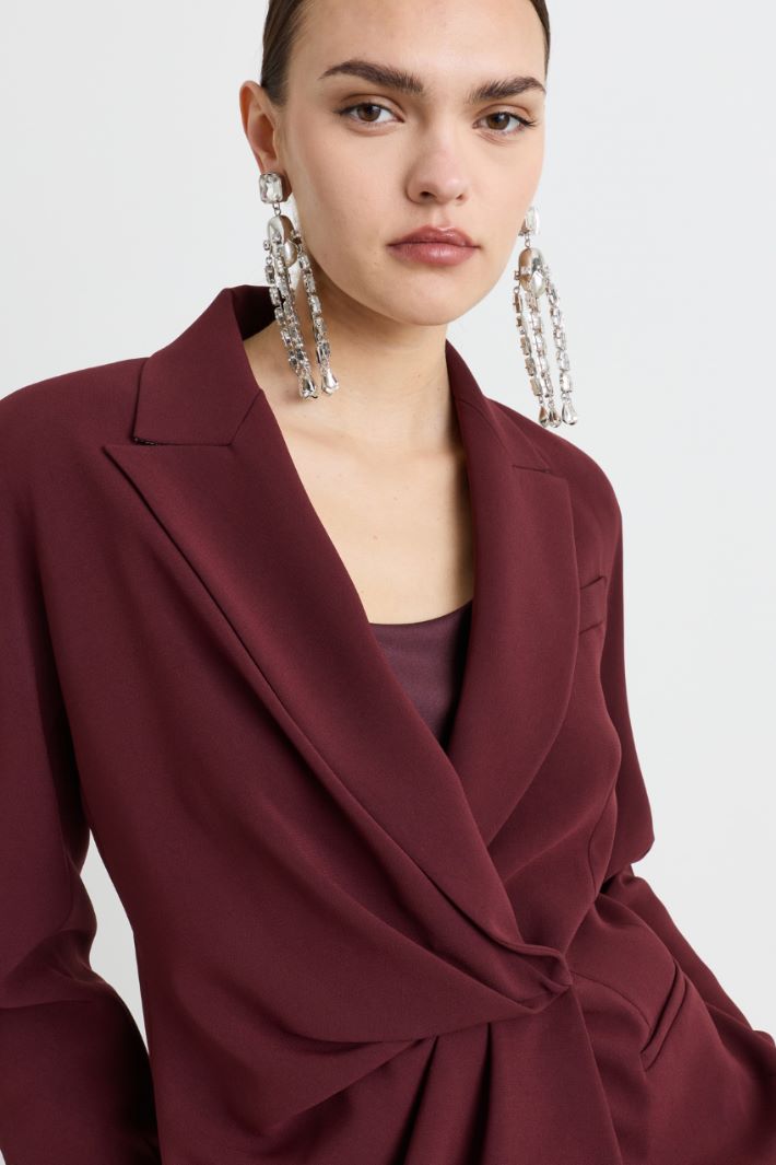 Wrap cady jacket - BORDEAUX - Intrend - 3