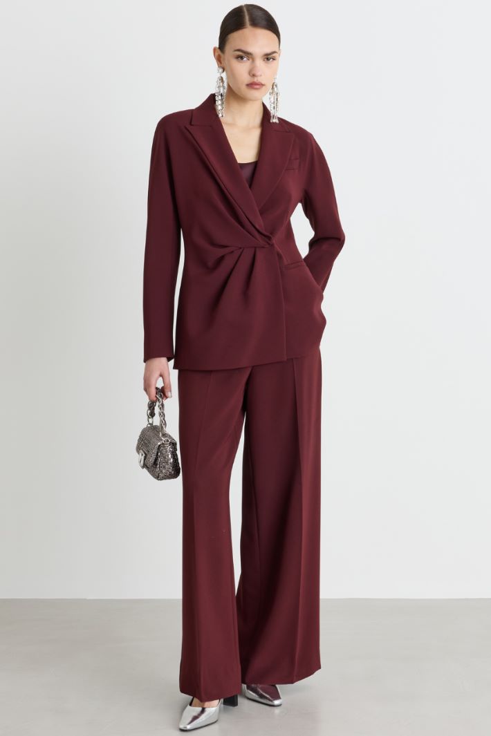Wrap cady jacket - BORDEAUX - Intrend