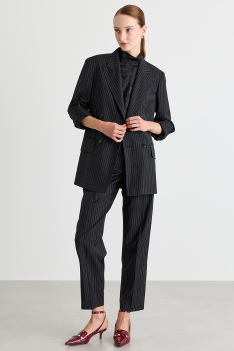 Blazer doppiopetto gessato - Intrend