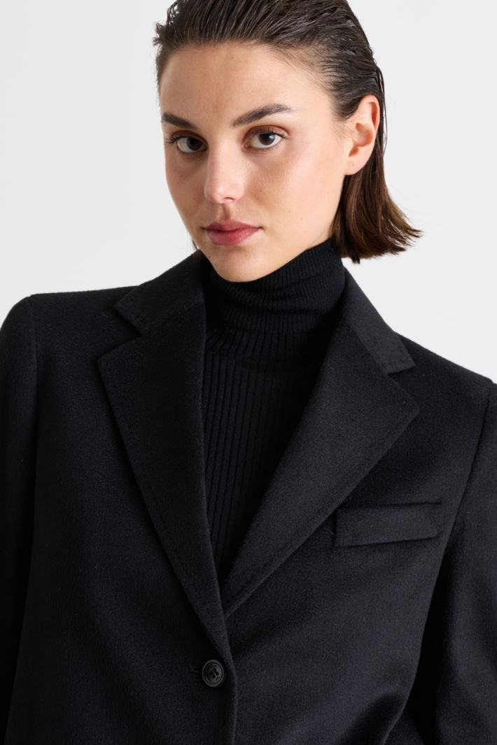 Baby Camel Drap Blazer - BLACK - Intrend - 3