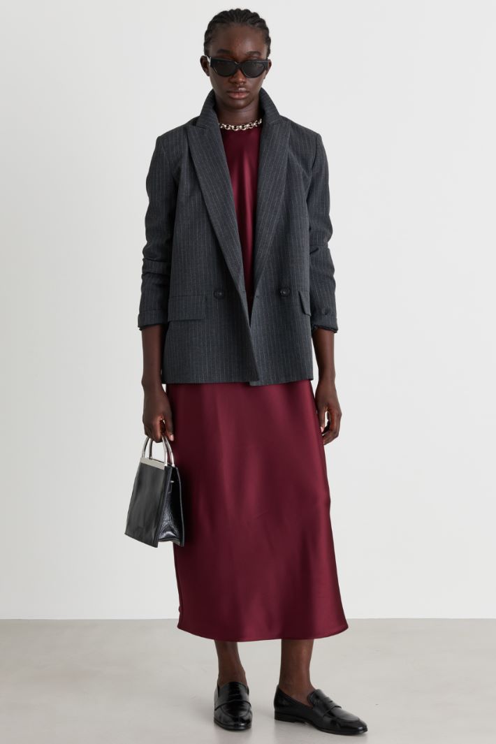 Pinstripe blazer - GREY - Intrend
