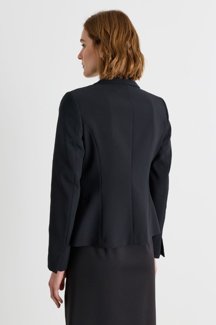 Slim-fit single-button blazer - BLACK - Intrend - 4
