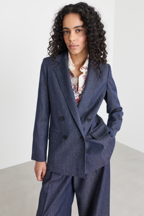 Denim-effect blazer - Intrend