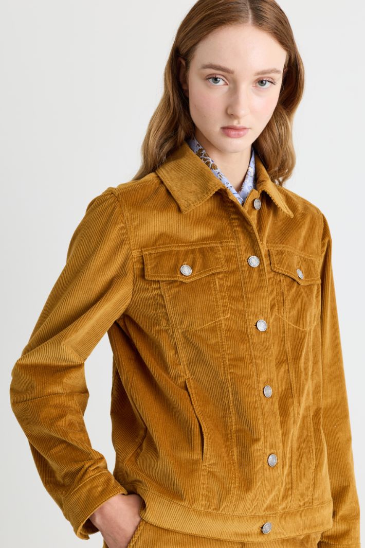Corduroy jacket - ORANGE - Intrend - 3