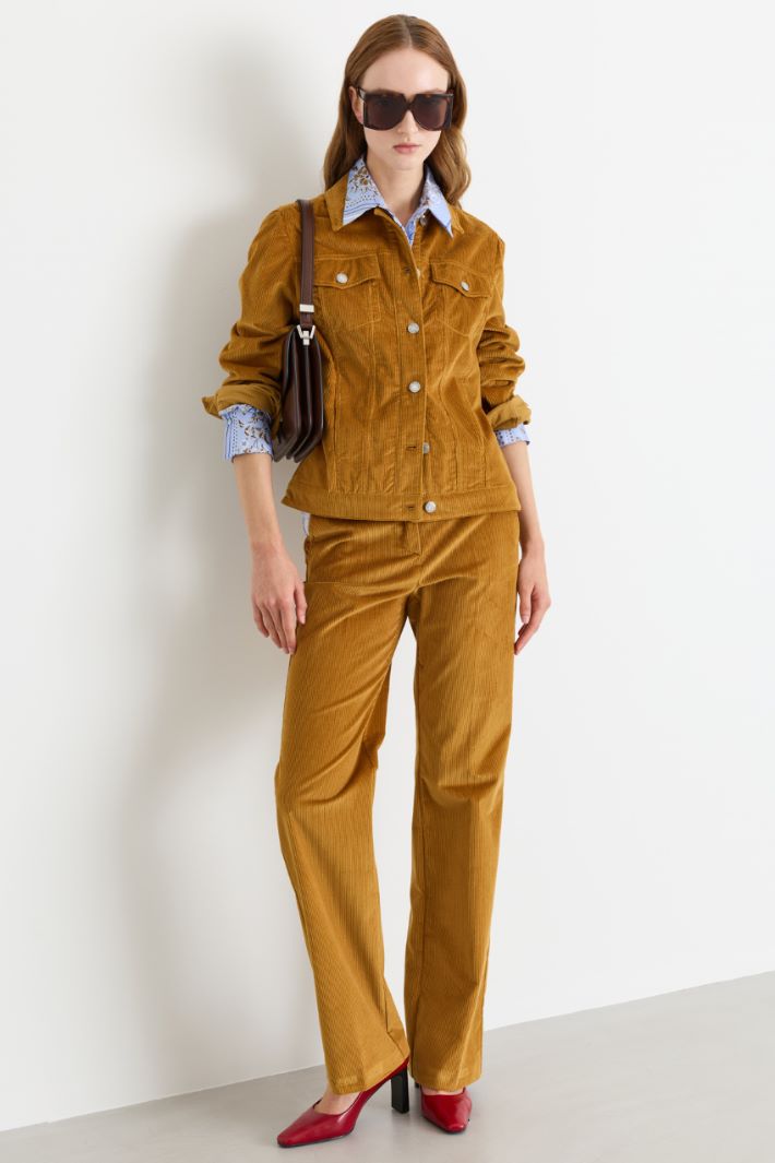 Corduroy jacket - ORANGE - Intrend