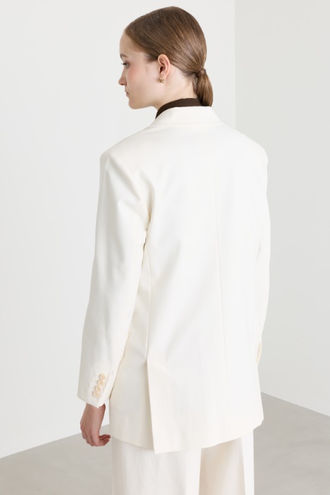 Blazer doppiopetto in tela stretch