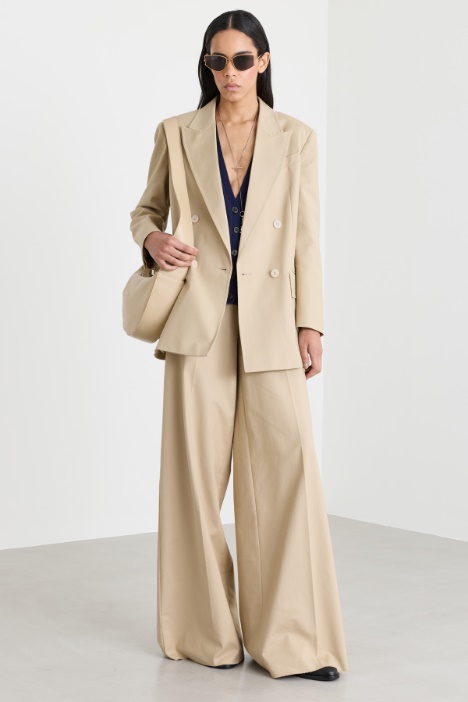 Blazer cruzado de lona elástica - Intrend