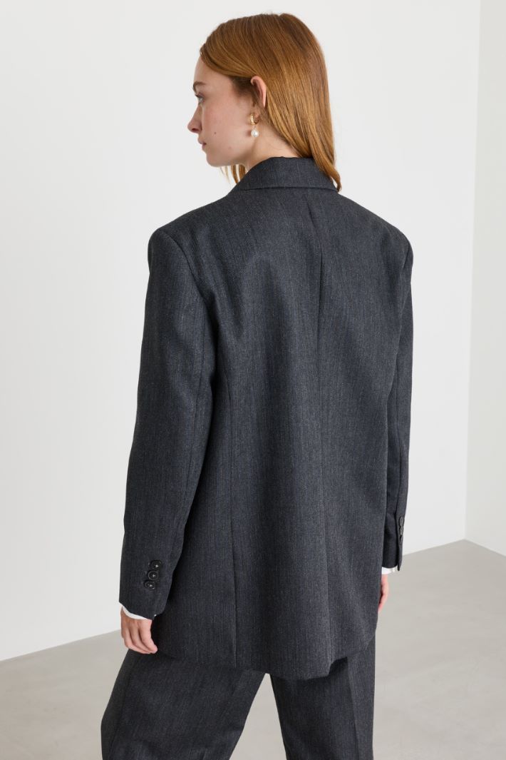 Blazer doppiopetto - GRIGIO - Intrend - 4