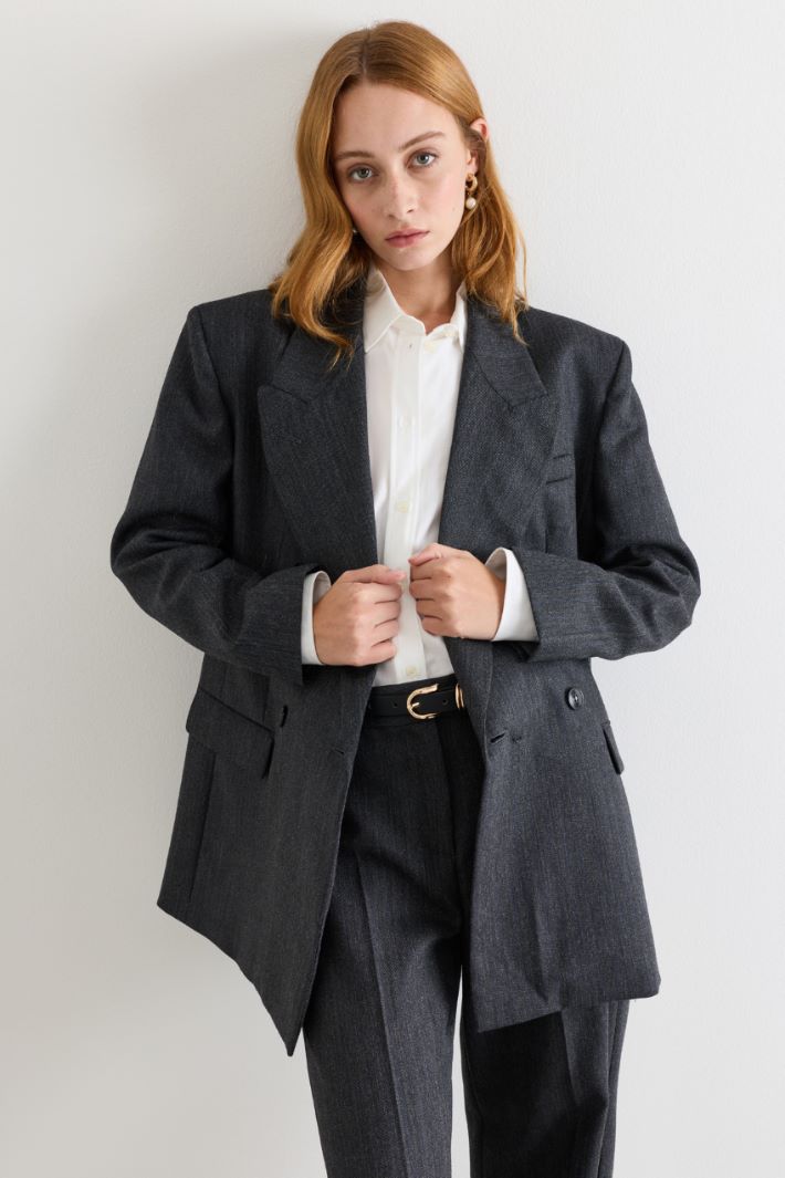 Blazer doppiopetto - GRIGIO - Intrend - 2