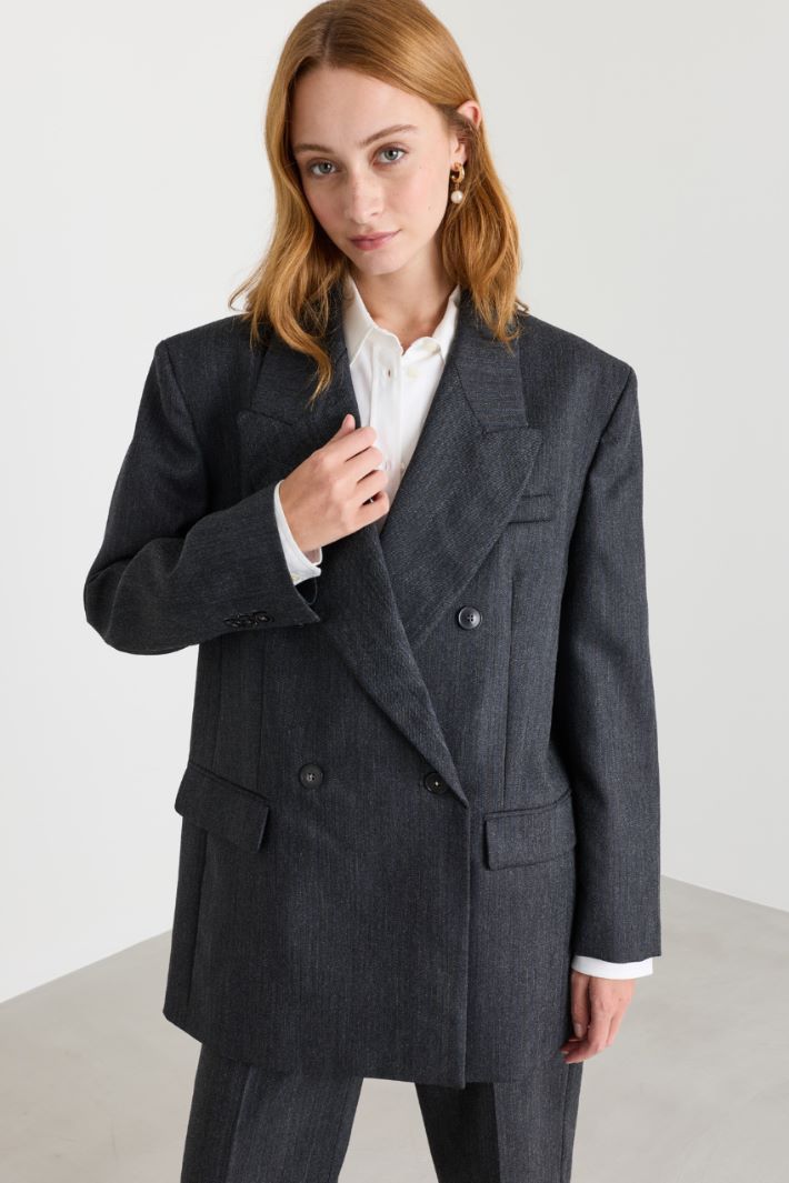 Blazer doppiopetto - GRIGIO - Intrend - 3