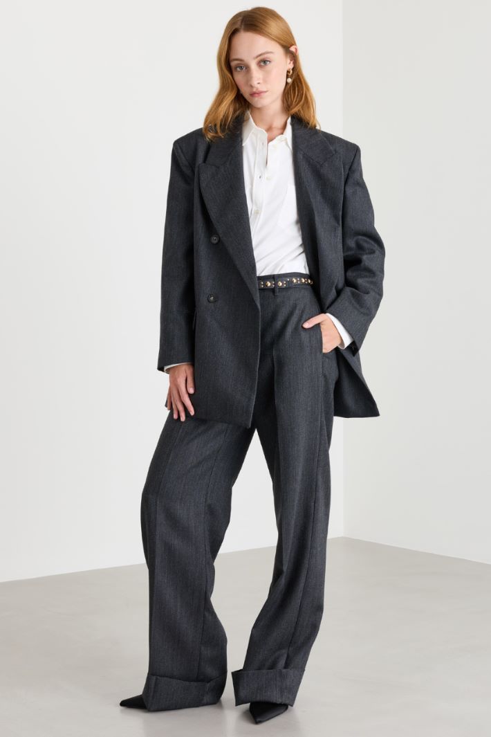 Blazer doppiopetto - GRIGIO - Intrend