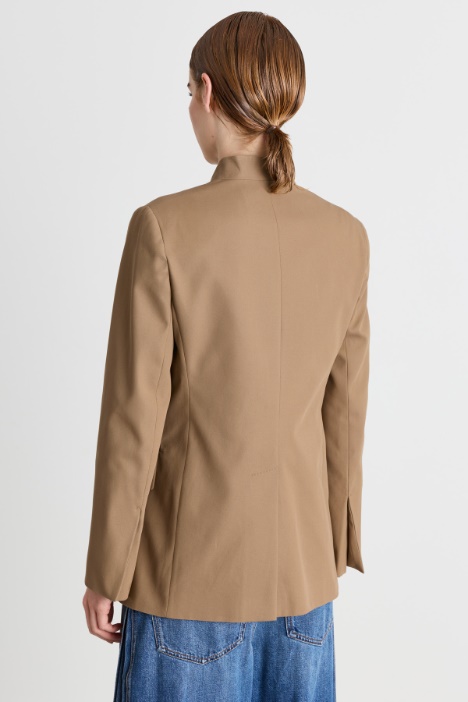 Giacca in twill di puro cotone fluido