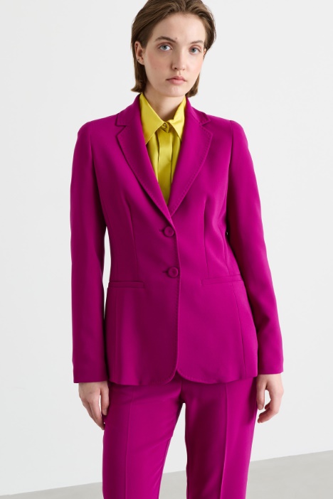 Single-Breasted Cady Blazer - Intrend