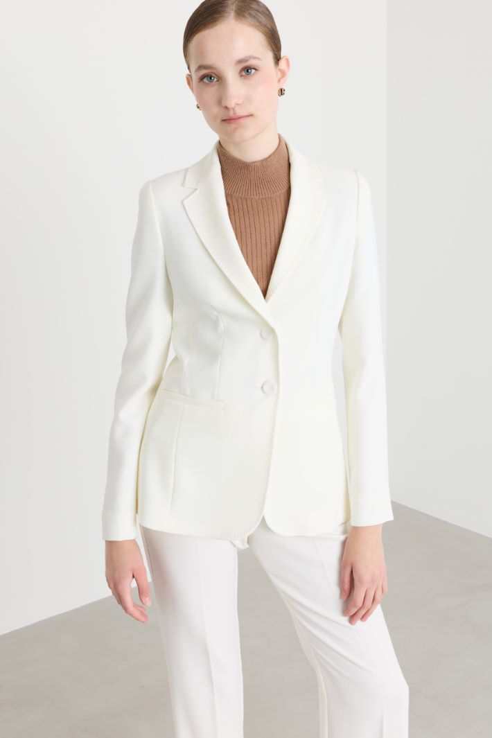 Americana de abotonadura simple de cady - BLANCO - Intrend - 2
