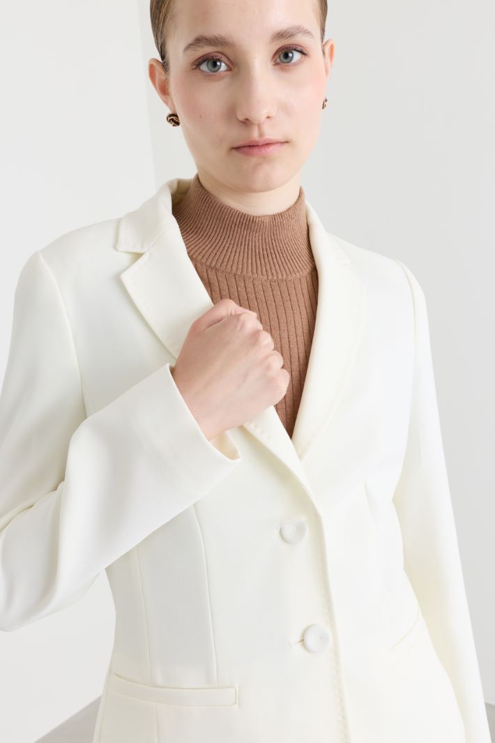 Americana de abotonadura simple de cady - BLANCO - Intrend - 3