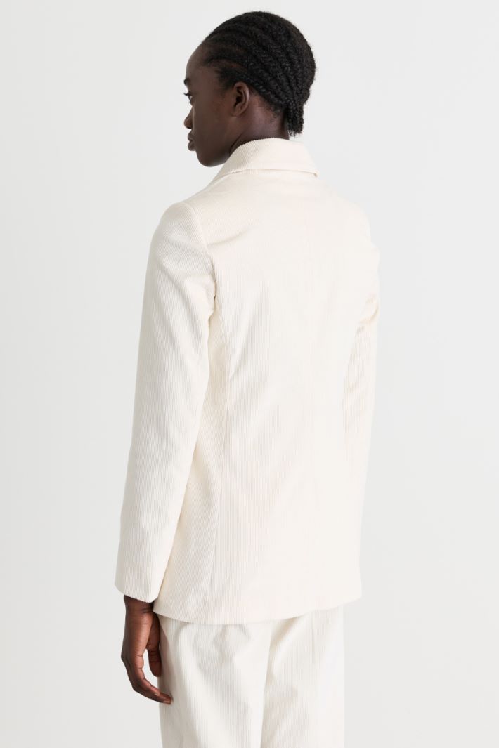 Corduroy blazer - WHITE - Intrend - 4